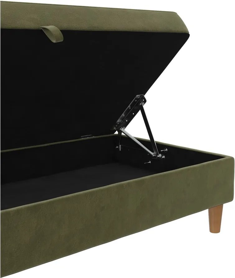 Зелена кадифена табуретка Lilly – Støraa