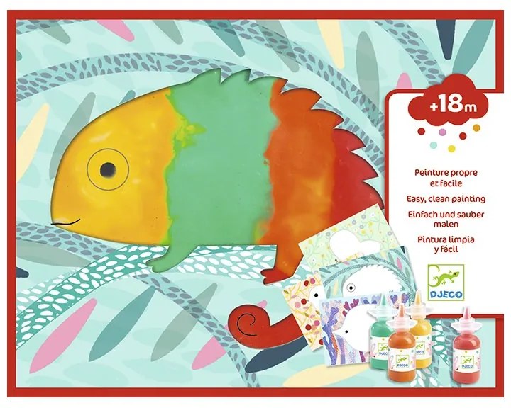 Djeco - Комплект за оцветяване с пръсти Squirt and spread DJ09878
