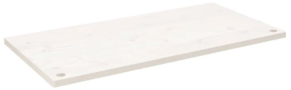 824466 vidaXL Плот за бюро, бял, 100x60x2,5 см, борово дърво масив