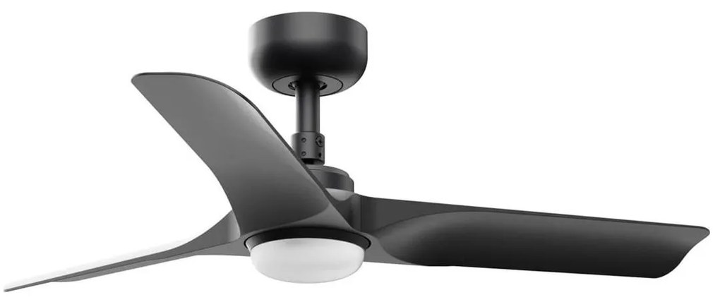 FARO 33825WT-1TW- LED Димируем таванен вентилатор HEY S LED/10W/230V черен Ø 90 см WT + д.у.