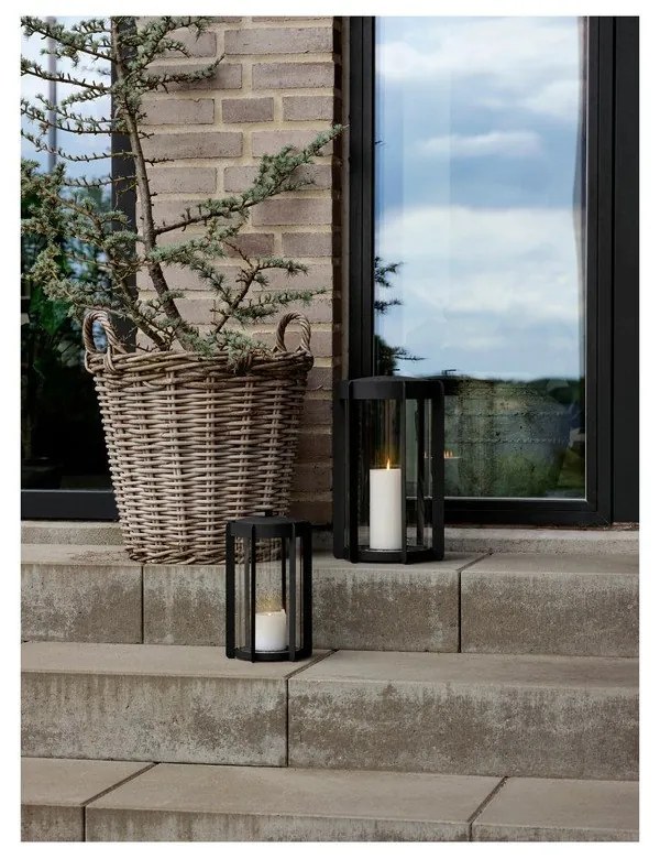 Черен LED фенер с USB (височина 35 cm) Firefly – Zone