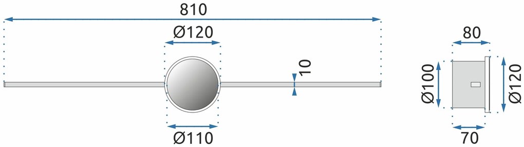 Аплик Chrom 80cm APP847-1W