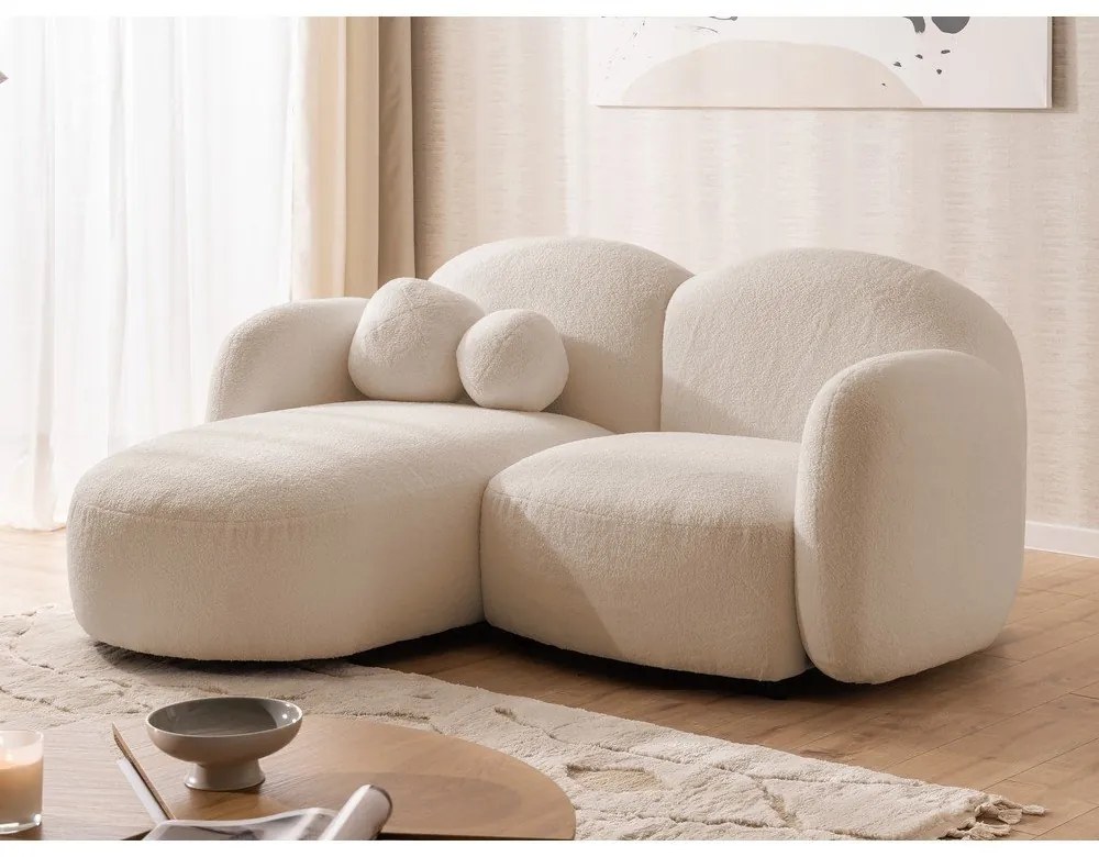 Светлокафяв ъглов диван от букле (ляв ъгъл) Orbit – Ropez