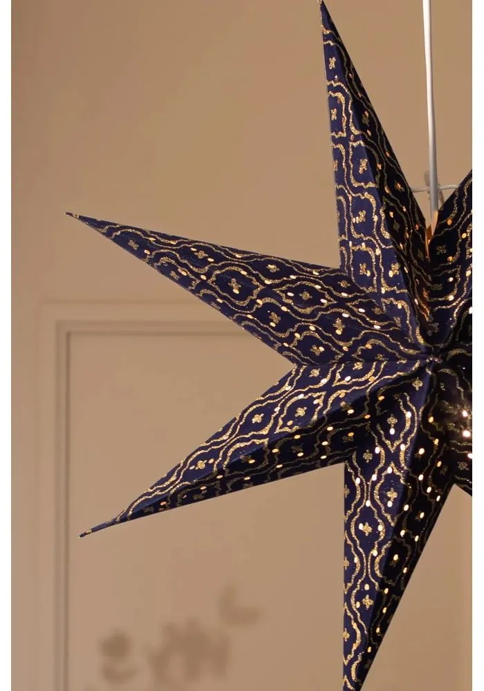 Тъмносиня висяща коледна светлинна украса Baroque – Markslöjd