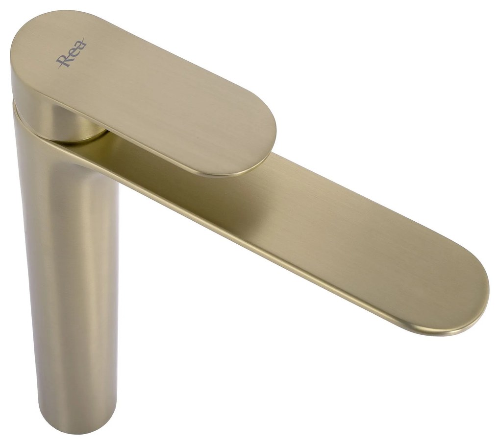 Смесител за мивка Rea Drop Brush Gold High