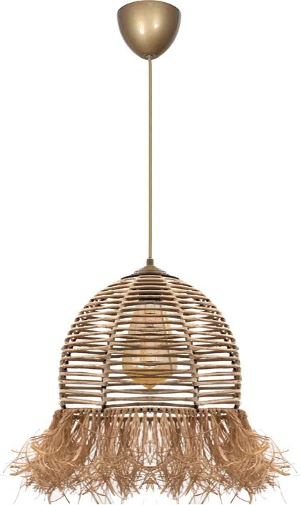 Varena E27 paper ceiling light in natural color Ø30x70см.