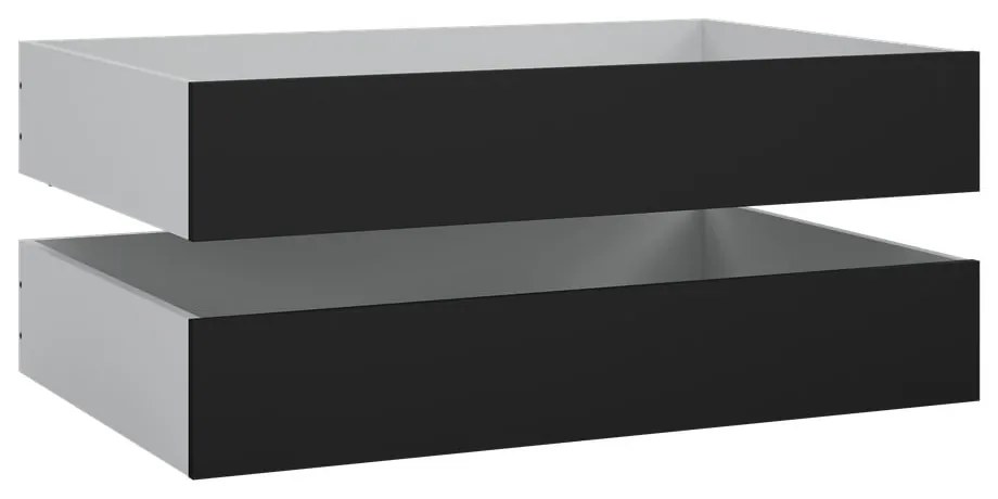 Черни чекмеджета за под леглото в комплект от 2 бр. Naia – Tvilum