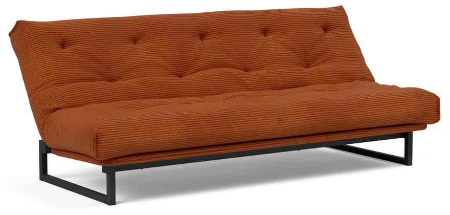 Оранжев сгъваем диван от рипсено кадифе 200 cm Fraction – Innovation