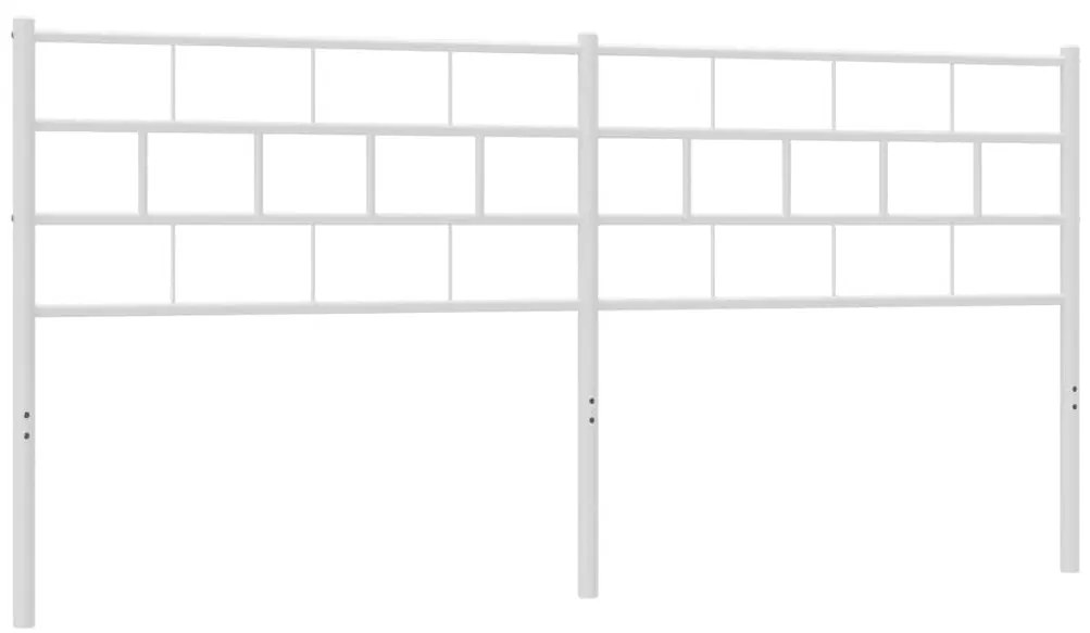 355744 vidaXL Метална резервна табла за легло, бяла, 180 см
