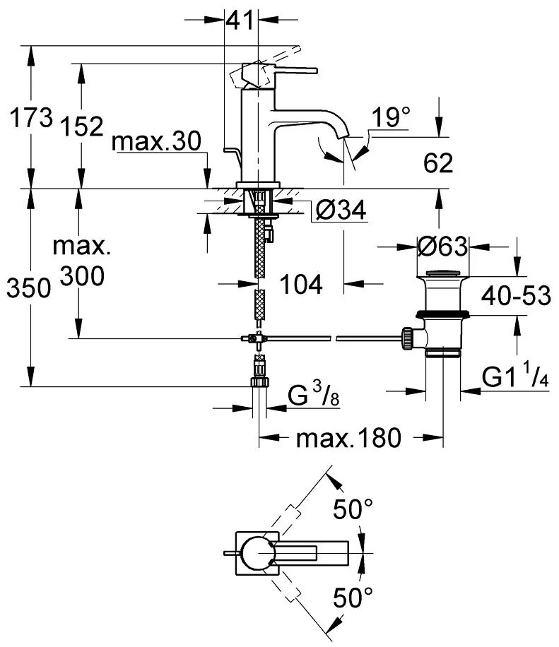 Кран за мивка Grohe Allure