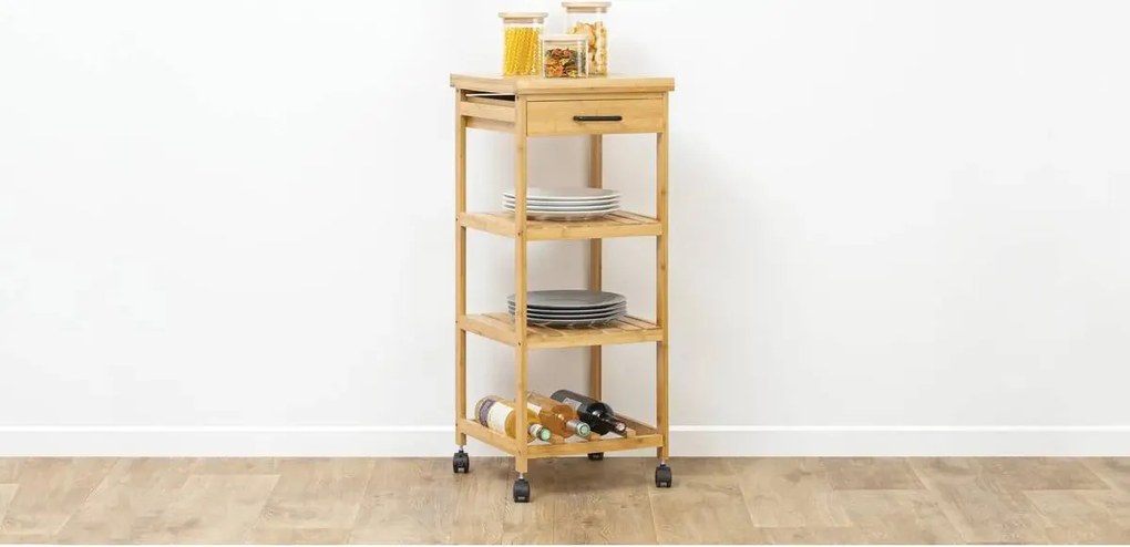 Кухненска количка 5five Linha, Малка, Бамбук