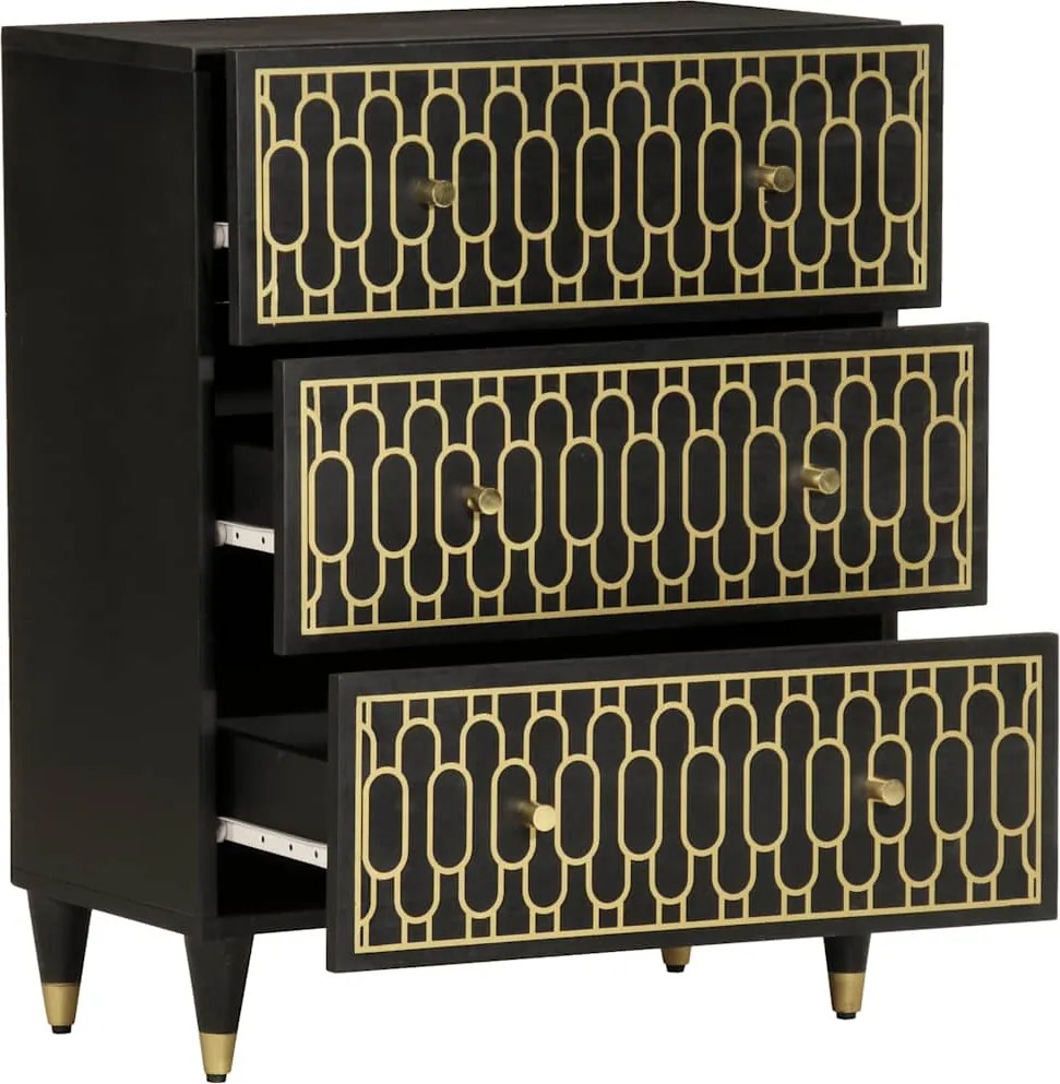 358323 vidaXL Страничен шкаф 60x33x75 см манго масивно дърво