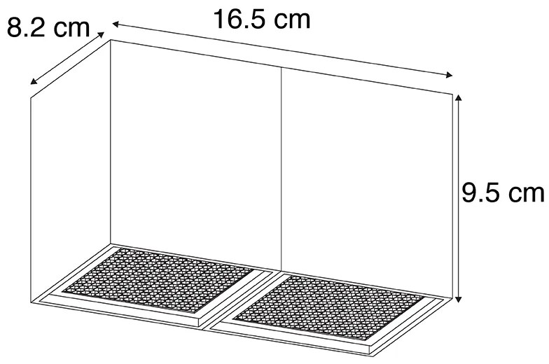 Дизайнерски прожектор черен 2-светлина - Qubo Honey