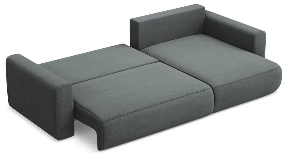 Тъмносив разтегателен ъглов диван с място за съхранение (десен ъгъл) Kapua – Makamii