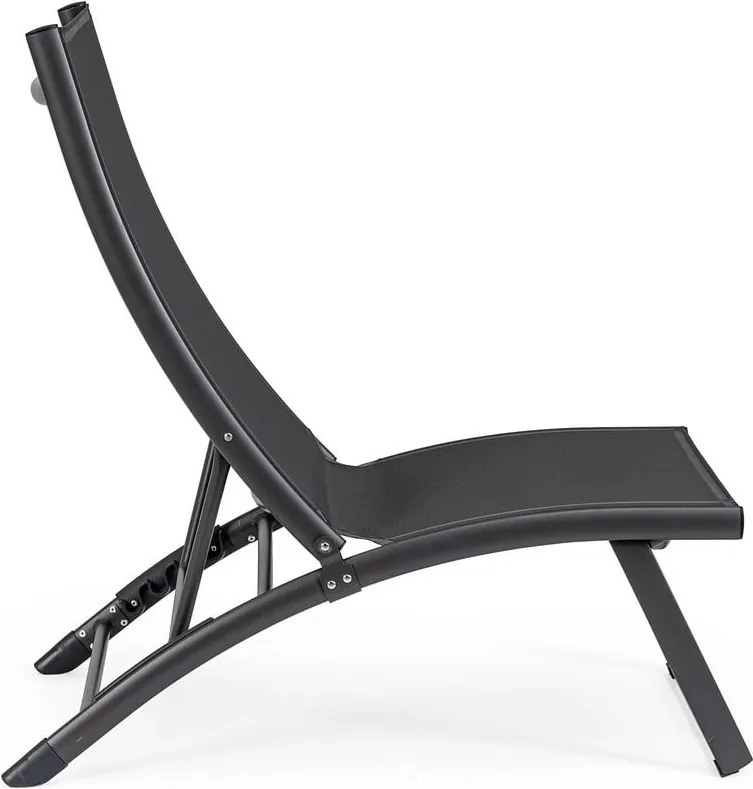 Антрацитен градински шезлонг метален Taylor – Bizzotto