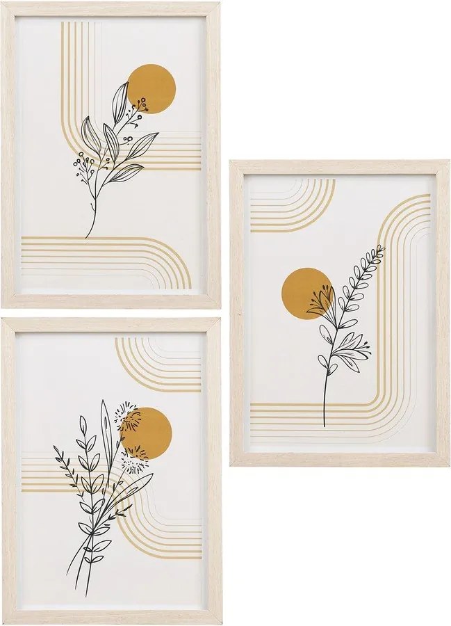 Рамка 3 бр. висяща в светло естествен цвят 21x30 cm Madison – House Nordic