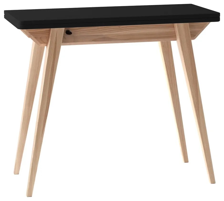 Сгъваема трапезна маса с допълнителна плоча с черен плот за маса 90x45 cm Envelope – Ragaba