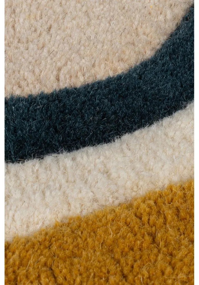 Кремав ръчно изработен вълнен килим 160x230 cm Leo Scallop – Flair Rugs