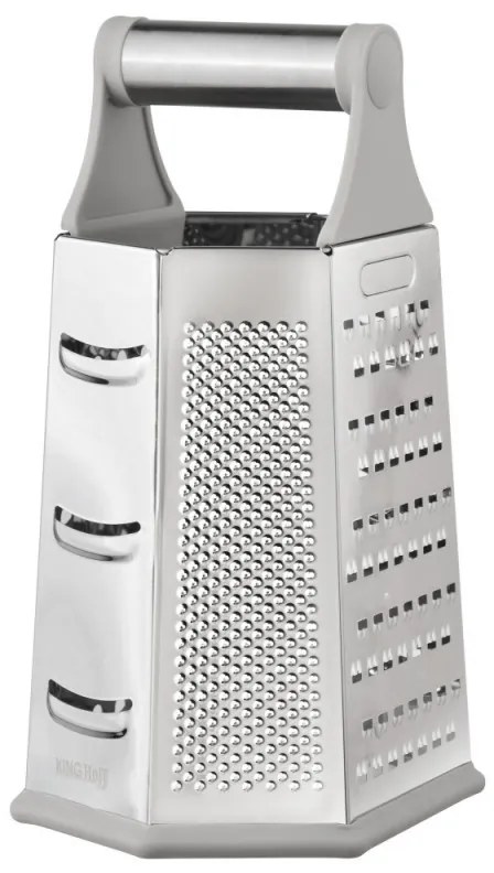 Ренде за зеленчуци Kinghoff KH 1991, 4-странно, 6 повърхности, Неръждаема стомана, Сребрист