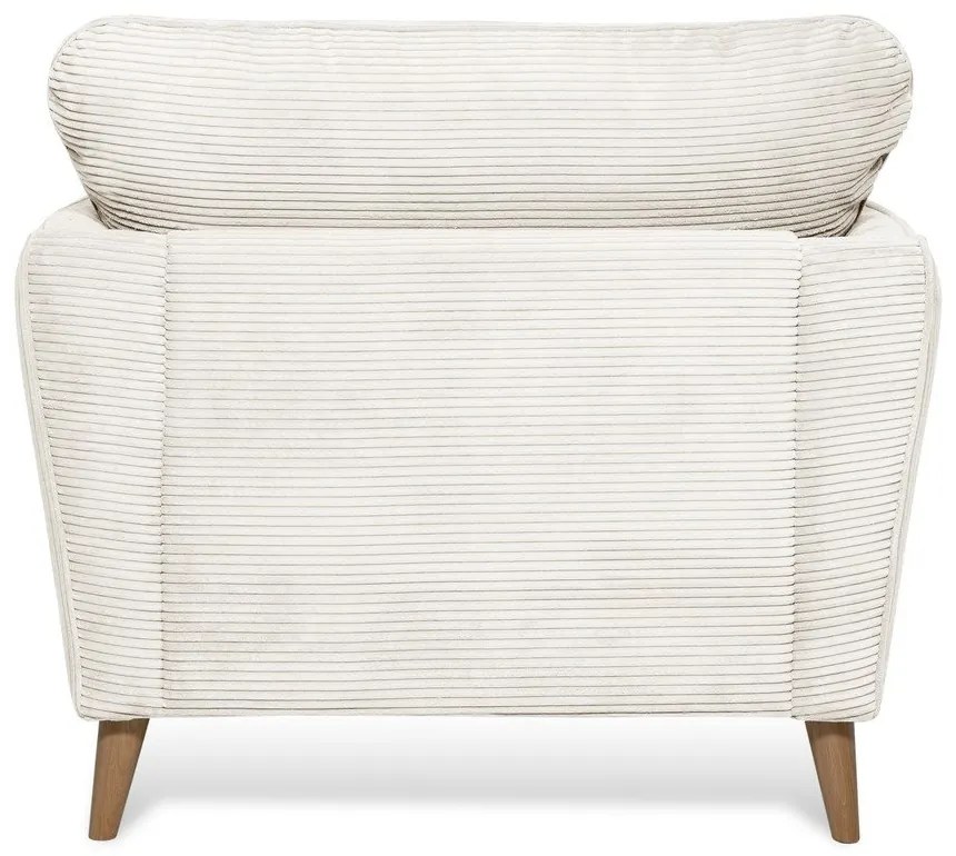 Бяло кресло от рипсено кадифе Paris – Scandic