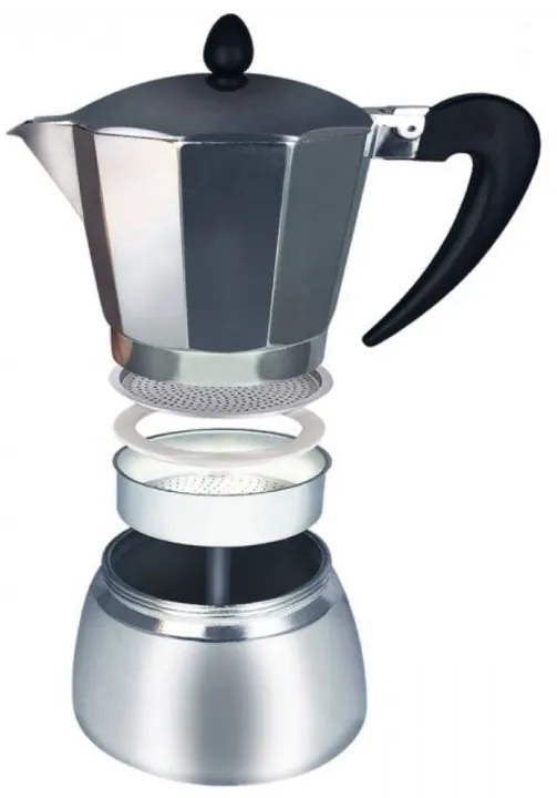 Кубинска кафеварка SAPIR SP 1173 с предпазен клапан, класически дизайн и качество - 3 чаши / Червен