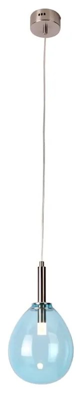 Синьо LED висящо осветително тяло със стъклен абажур Lukka – Candellux Lighting