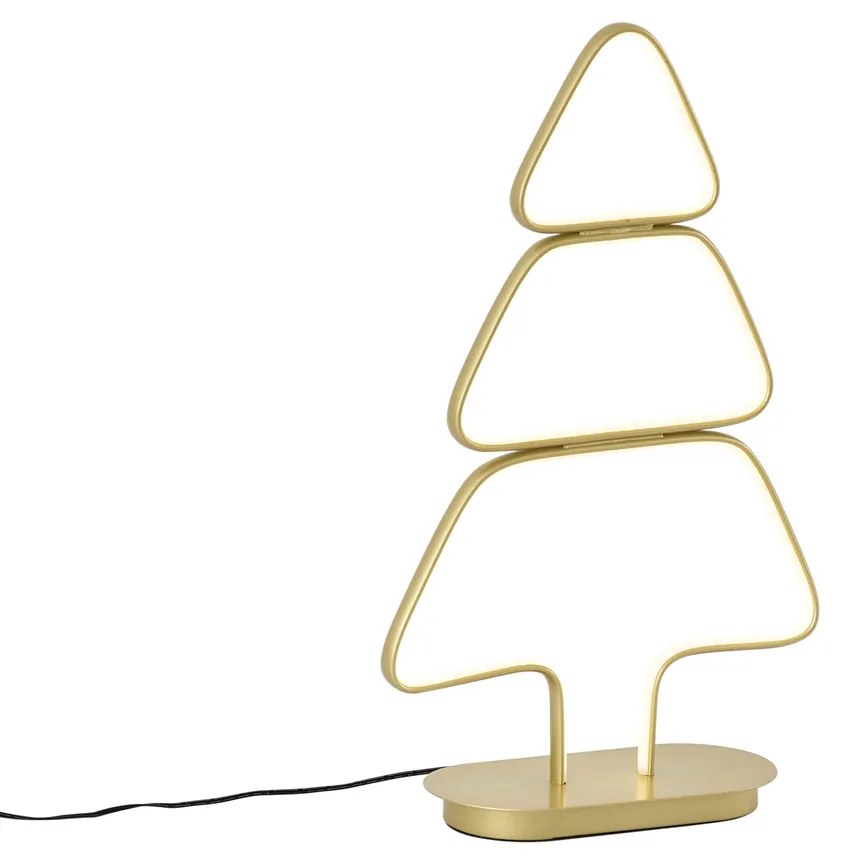 Коледна настолна лампа Златна коледна елха Вкл. LED - Arbre