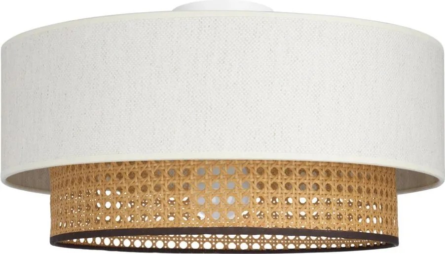 Плафон NATIA 1xE27/60W/230V Ø 45 см бял/кафяв