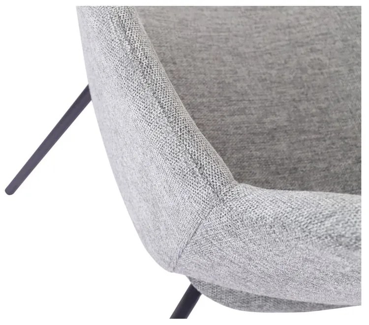 Светлосиви тапицирани трапезни столове в комплект 2 бр. Rowley – Unique Furniture