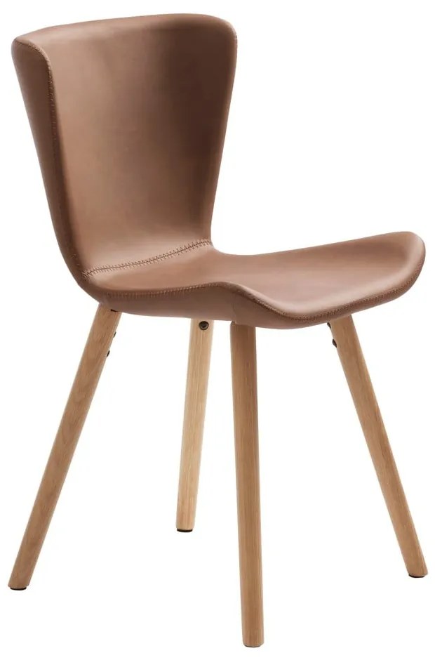 Кафяви метални трапезни столове в комплект от 2 бр. Teslin – Unique Furniture