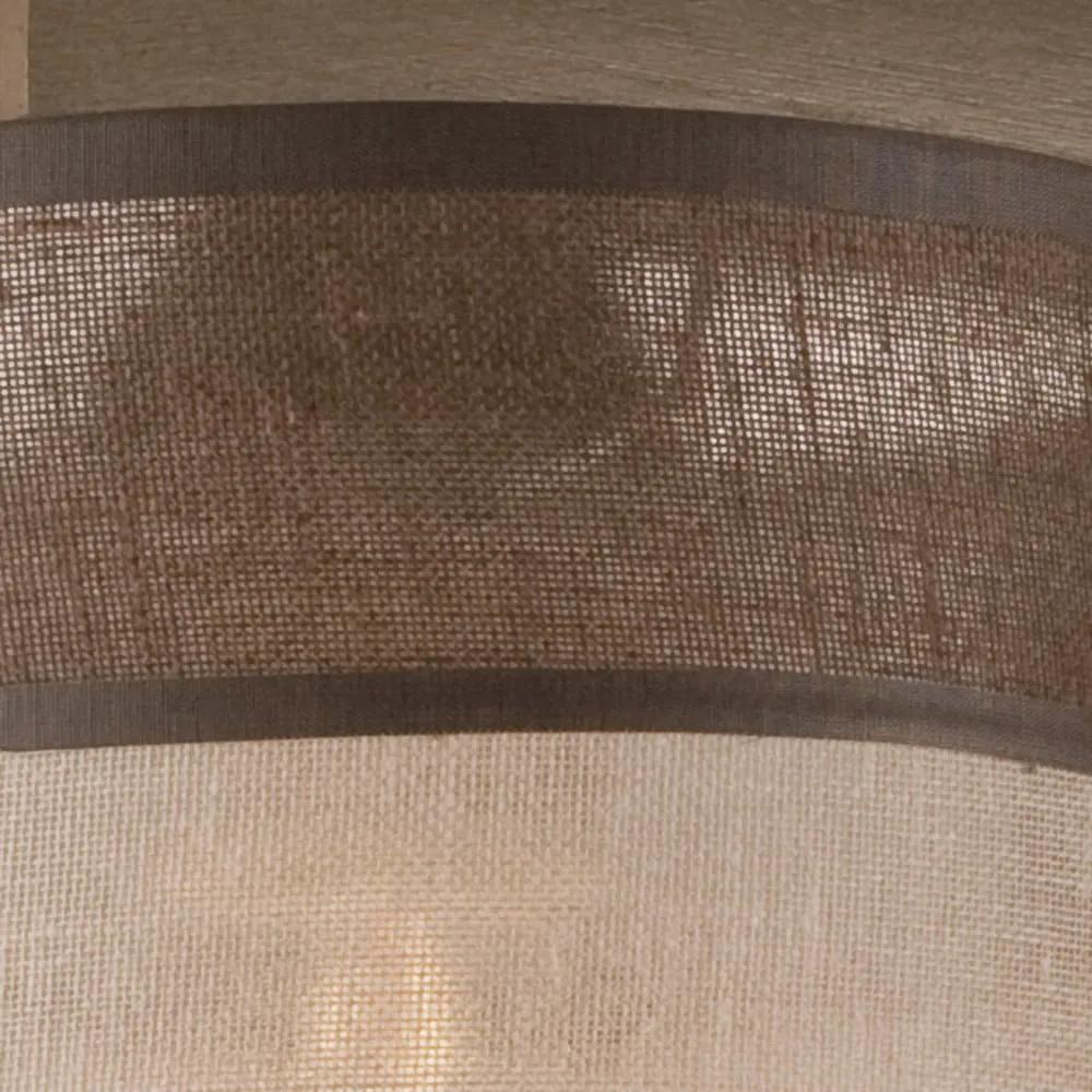 Тъмнокафява лампа за таван с текстилен абажур ø 16 cm Andrea - LAMKUR