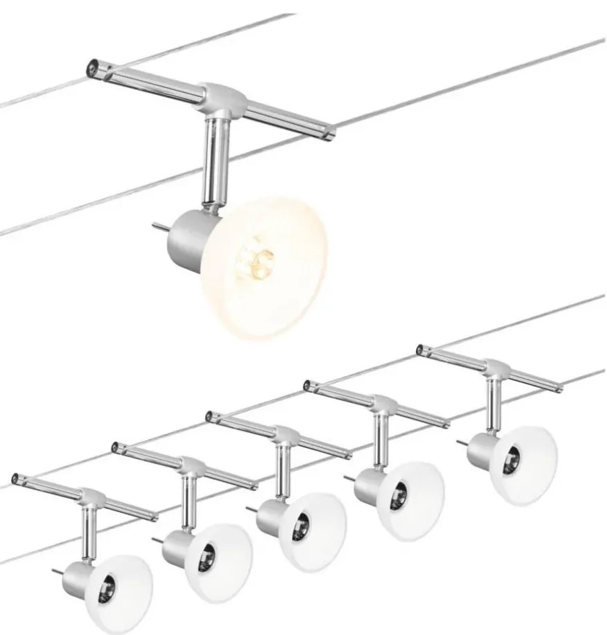 Paulmann 94136 - Комплект 5xGU5,3/10W точкови лампи SHEELA, 230V, хром
