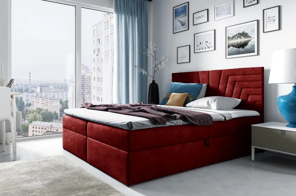 Тапицирано Легло Box 4-Kokkino-200 x 200