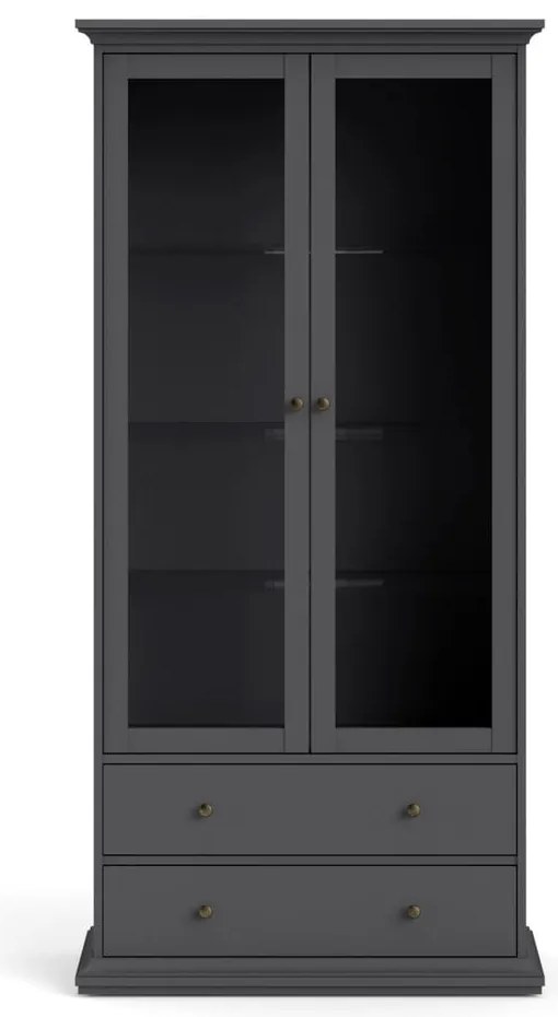 Сива витрина 96x201 cm Paris – Tvilum