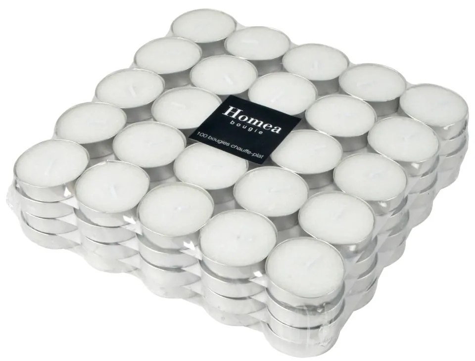 Чаени свещи в комплект от 100 броя с време на горене 3 часа – Homéa