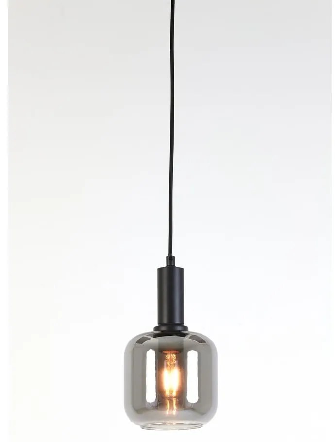 Сива лампа за таван със стъклен абажур ø 21 cm Lekar - Light &amp; Living