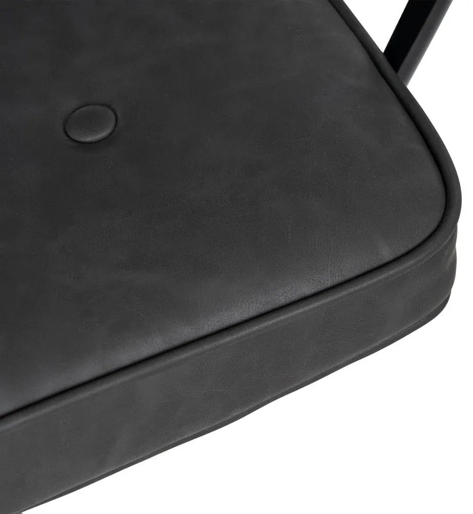 Антрацитен офис стол от имитация на кожа – Ixia