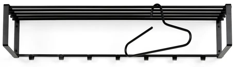 Черна метална стенна закачалка с рафт 100 cm Rex – Spinder Design