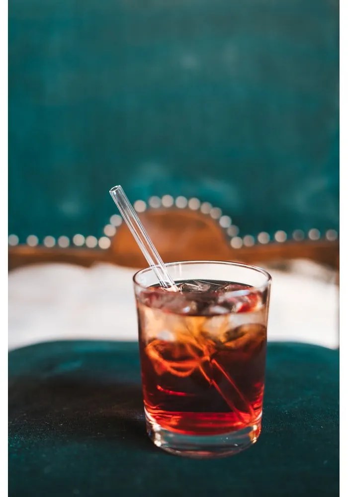 Комплект от 6 стъклени сламки за пиене с дължина 15 cm - Vialli Design