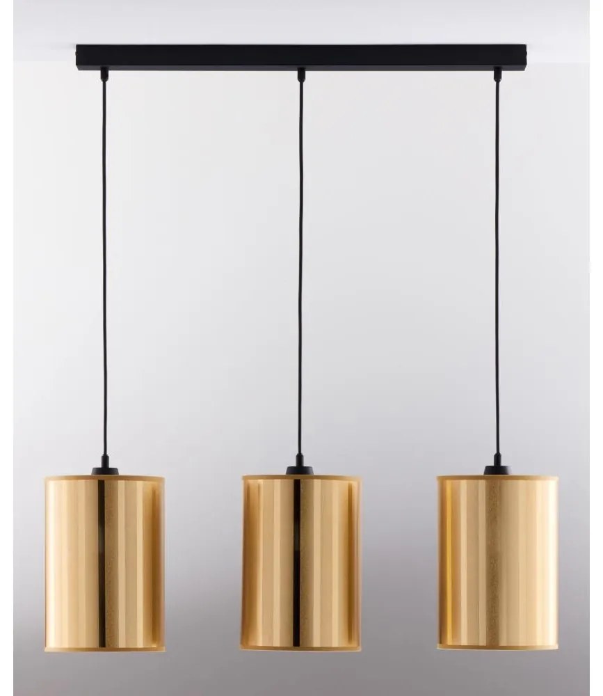 Jupiter 2092 - Полилей на кабел CORTINA 3xE27/15W/230V златист/черен