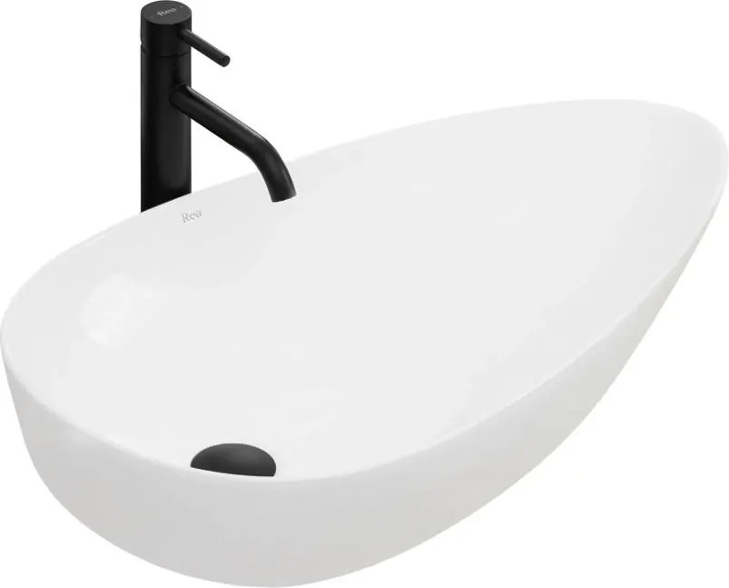 REA-U1500 - Мивка за плот GRETA 42,5x77 cm керамика/лъскаво бяло