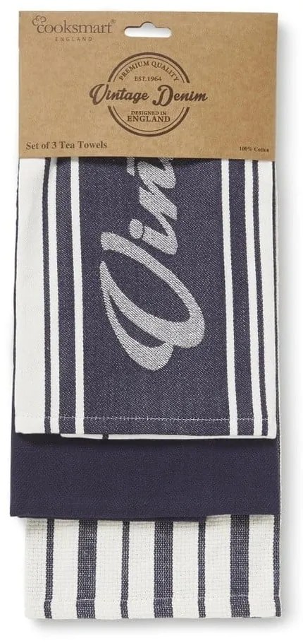 Чаени кърпи, престилка и кърпа за готвене в комплект от 5 бр. Oxford Denim – Cooksmart ®