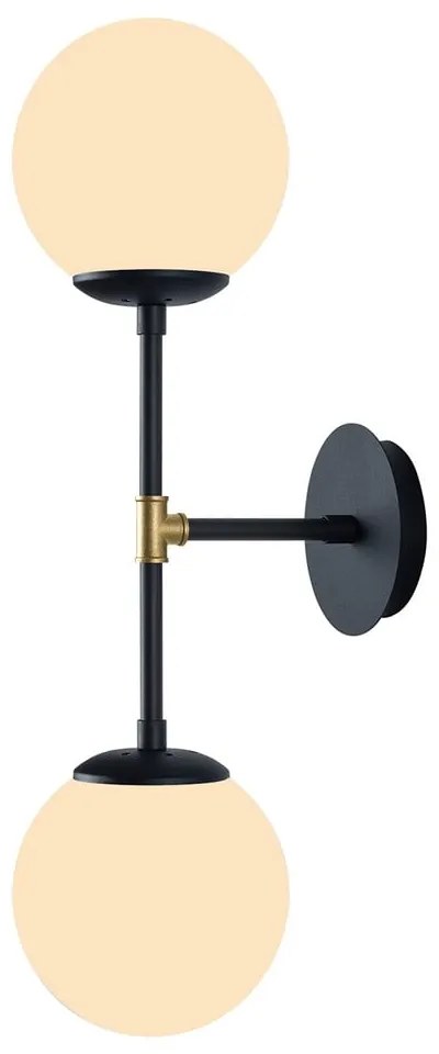 Черна стенна лампа , дължина 58 cm Kruva - Squid Lighting