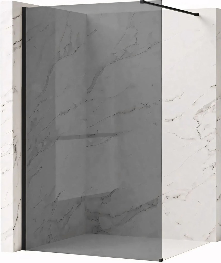 Параван за душ Rea Flexi Grey / Black 80