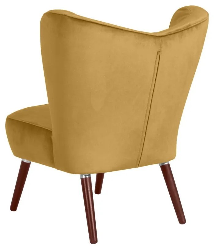 Жълт фотьойл Кадифе Sari - Max Winzer