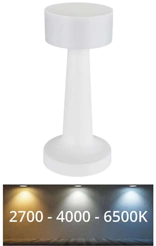 Globo 58447W - LED регулируема настолна лампа ANGELIKA LED/1W/3,7V бяла