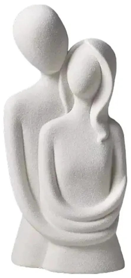 Бяла керамична настолна декорация 21 x 8,5 x 10 см