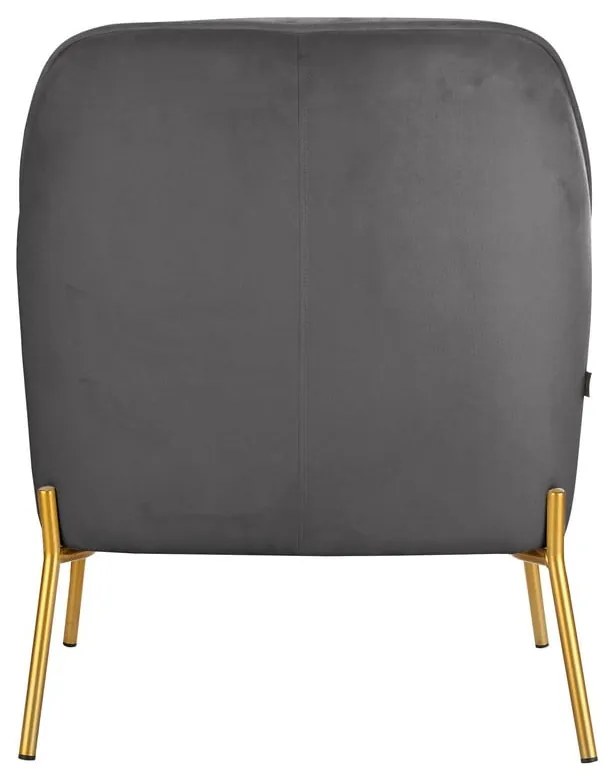 Сиво кадифено кресло Runa – Støraa