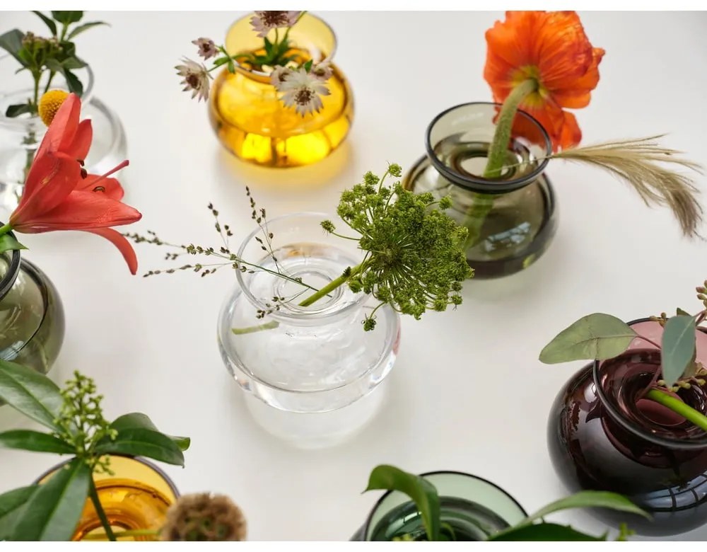 Стъклена ръчно изработена ваза (височина 9 cm) Inu – Zone