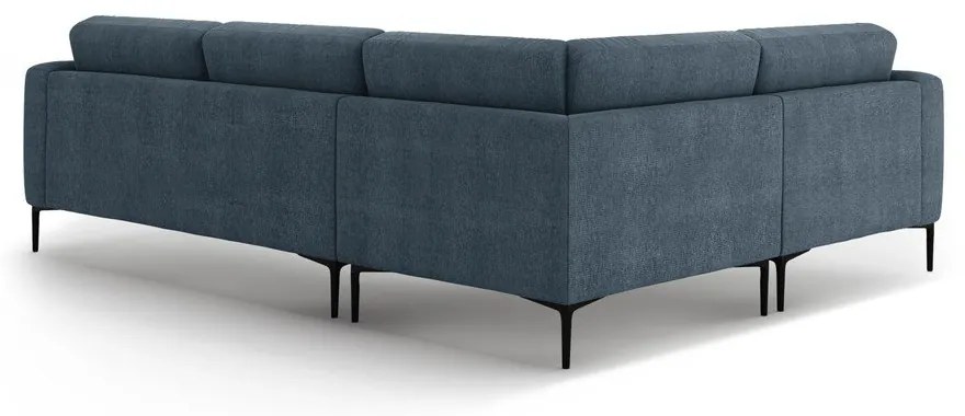 Тъмносин ъглов диван (ляв ъгъл/L форма) Bemy – Micadoni